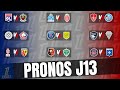 Mes PRONOS de la 13éme journée de LIGUE 1