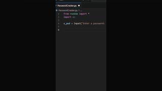 Any password crack by using Python #hackinginhindi #technicalguruji #youtubeshorts