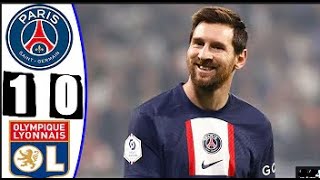 psg vs lyon 1 0    HIGHLIGHTS Extended All goals    messi goal today