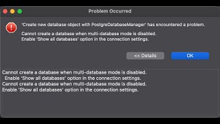 Fix: DBeaver PostgreSQL Cannot Create New Database (Multi-Database Mode Disabled)