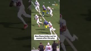 Kicker Blake Grupe tore his ACL after making this tackle during his first Rams game #NFL #rams