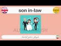 family vocabulary نسبتهای فامیلی به انگلیسی