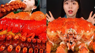 Mukbang ASMR] 5ft! Giant OCTOPUS Legs🐙 Lobster Spicy Stir-Fried Jjamppong Seafood Recipe