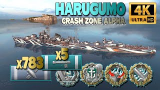 Destroyer Harugumo on map Crash Zone Alpha, 257k damage - World of Warships