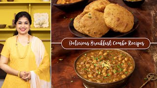 Delicious Breakfast Combo Recipes | Simple Breakfast Ideas | Tiffin Recipes for kids | Poori Masala