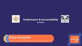 Data Analysis Single Test Learning Standard Summary (for teachers)