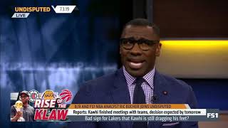 Undisputed | Which team would boost Kawhi's legacy most: LAC, LAL or TOR? Shannon Sharpe PREVIEWS