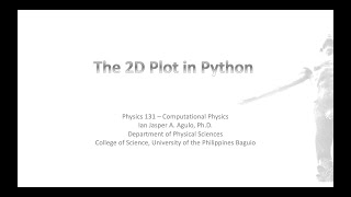 The 2D Plot Function in Python