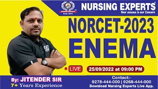 AIIMS NORCET 2023 | TOPIC - ENEMA | Nursing Expert's| Live classes