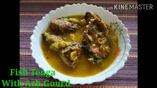 Rashmi's little kitchen ~ Tenga Fish Curry with Ash Gourd (জালি কোমোৰাৰ সৈতে ৰৌ মাছৰ টেঙা আঞ্জা)