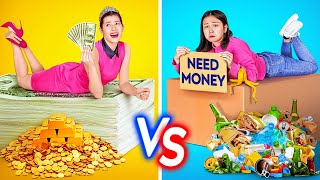 RICH VS NORMAL STUDENT || Rich Vs Poor Girl At School! Body Swap for 24 Hours By 123 GO! CHALLENGE