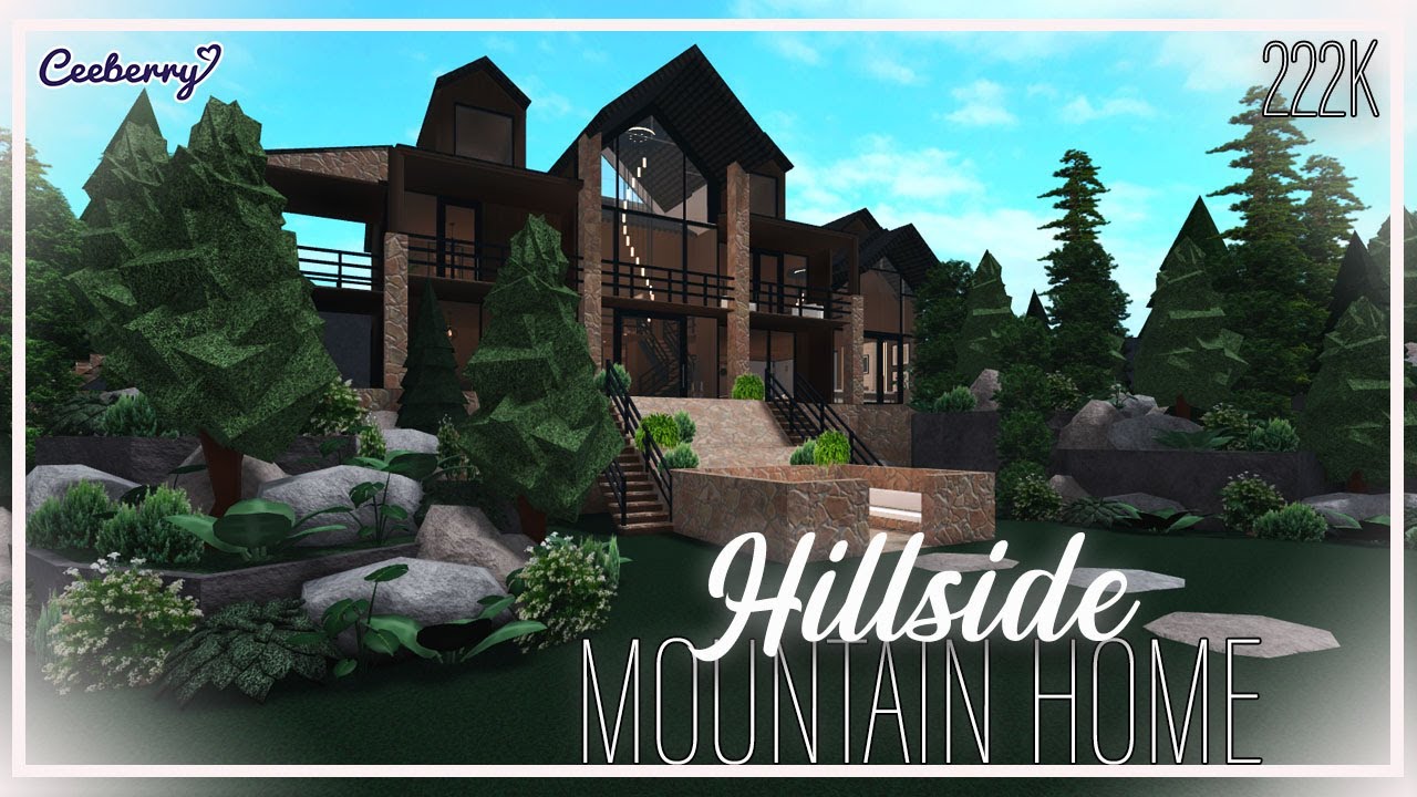 Bloxburg Hillside Mountain Home 222k No Large Plot Speed Build