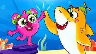 Baby Shark and Baby Zoo Friends | Best Kids Songs And Funny Nursery Rhymes