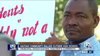 Haitian community protests after Palm Beach Gardens teacher's 'third world' comments