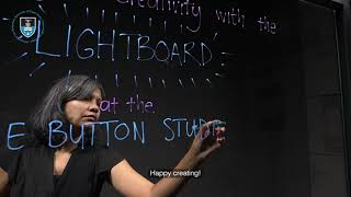 Using the lightboard at the One Button Studio