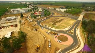 City of Farmersville, CA Double Roundabout Construction