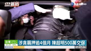 涉貪羈押逾4個月 陳超明500萬交保｜華視新聞 20201205