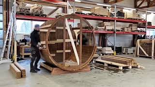 SaunaLife Barrel Sauna Installation