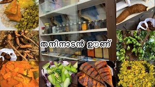 അടുക്കള അടുക്കിപ്പറക്കലും കപ്പ  വിളവെടുക്കലും തനി നാടൻ ഊണു ഒരുക്കലുമായിട്ടൊരു ഒരു കുഞ്ഞ് വ്ലോഗ്lunch