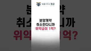 분양계약 철회한다니까 위약금으로 1억을 달라고? 위약금 없이 분양계약 취소하는 방법#방문판매법#청약철회방해