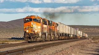 (4K) Railfanning along Route 66 on the Western Needles Sub