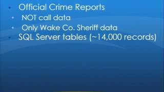 Wake County Crime Analytics Web Application