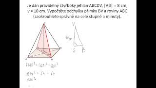 Odchylka přímek a rovin v prostoru V.