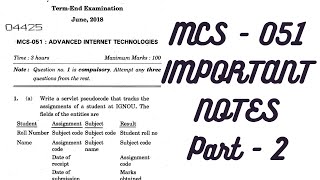 MCS 051 important paper notes