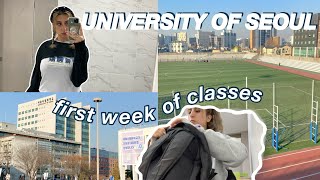 first week of classes at UOS | studying in korea