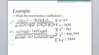 Math 120, Section 12.6, Linear Correlation, Example