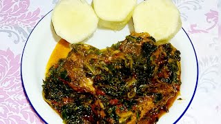 How To Cook A Delicious 😋  Nigerian Yam With Spinach Stew Recipe @nkjoysweetkitchen