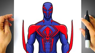 How to DRAW SPIDER MAN 2099 [ Spider-Man: Across the Spider-Verse ] - step by step tutorial