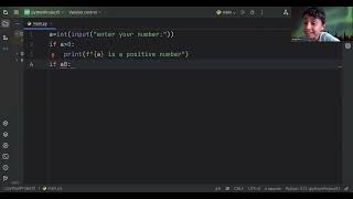 Python program to identify positive or negative number #pythontutorial #pythonlearning #python