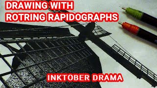 Ink Drawing with Rotring Rapidographs - Inktober Controversy What's Happening?