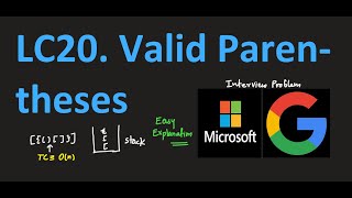 Valid Parentheses -- LeetCode - 20 -- Interview Problem