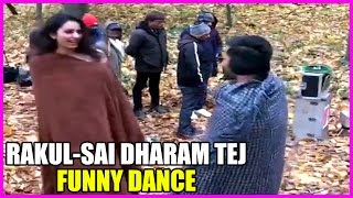 Rakul Preet Singh & Sai Dharam Tej Funny Dance Performance @ Winner Movie Shooting Spot