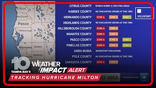 Tampa Bay-area counties under mandatory evacuation orders due to Hurricane Milton