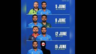 India Vs Pakistan T20 world cup 2024 Schedule #indiavspakistan #viratkohli #babarazam #rohitsharma