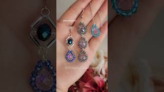 Crystal Raindrop Earrings - Tutorial on my channel #earringstutorial #diyearrings #diyjewelry