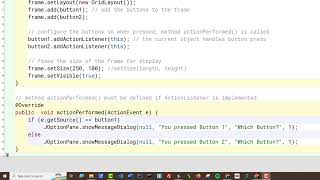 Java Swing 007: Using an Action Listener to Respond to a Button Press