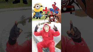 Minion + Spiderman And Choo-Choo Charles = Cartoon animation
