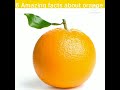 amazing facts about orange #shorts #YouTube shorts