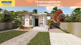 | HOUSE TOUR / DESIGN  |  Small One Storey Residential House  (76 sqm)