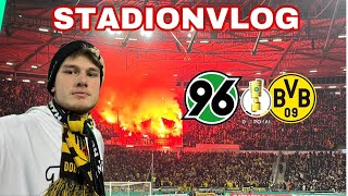 Hannover 96 vs Dortmund/ DFB Pokalvlog 🏆 Spannung pur 😨+ @ErneYTB getroffen!  #stadionvlog #bvb #h96