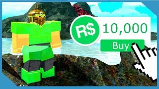 Spending 10000 Robux To Unlock Emerald Armor Roblox Booga Booga Getplaypk - 