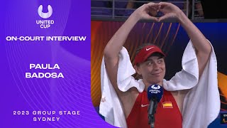 Paula Badosa On-Court Interview | United Cup 2023 Group D