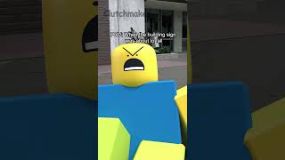 POV: When the building sign was about to fall #shorts #short #roblox #funny #robloxmemes