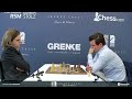 Magnus Carlsen vs Richard Rapport #GRENKE Chess Classic 2024 Round 1