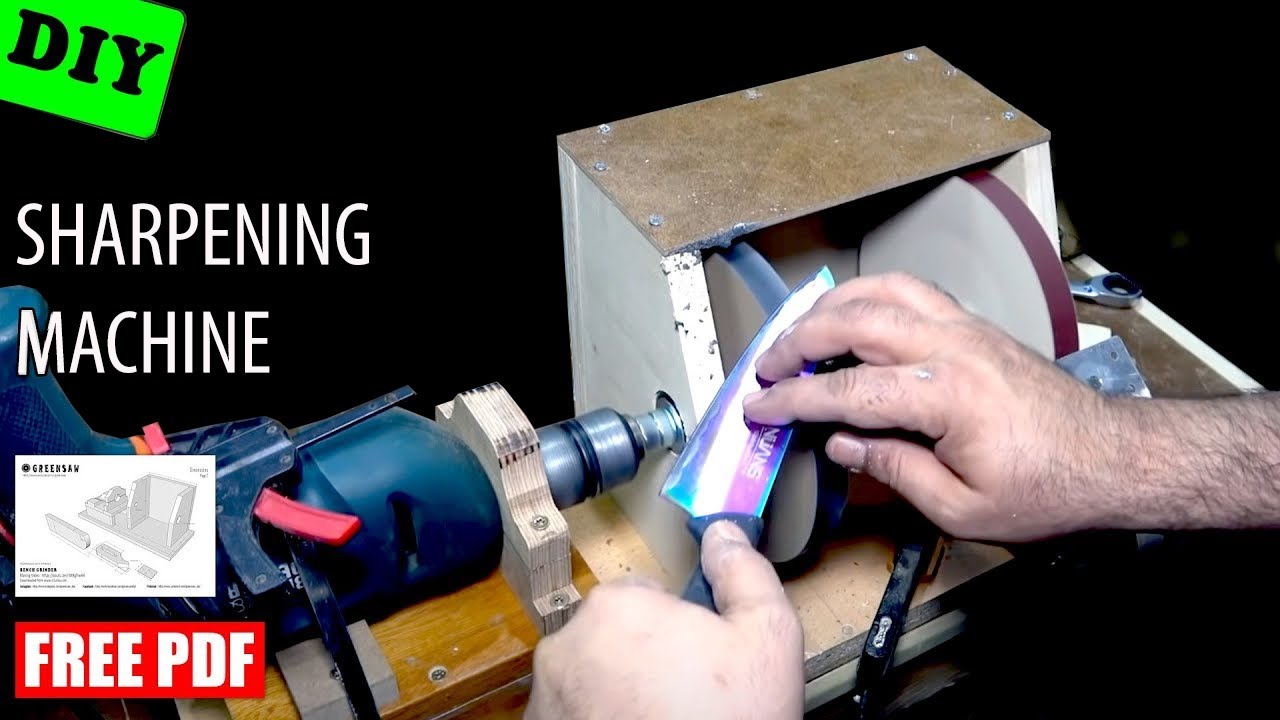 Sharpenin Machine Diy Drill Powered Grinder Sharpener Youtube