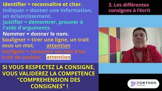 CAP   COMPRENDRE LES CONSIGNES